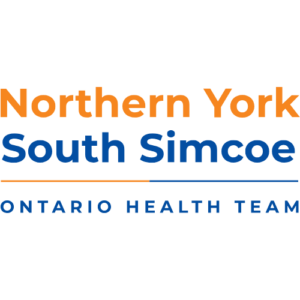 Logo with the text "Northern York South Simcoe" in orange and blue, and "Ontario Health Team" in blue below.